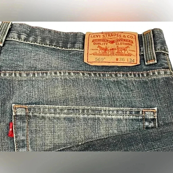 Levi’s 569 Loose Straight Denim Jeans  Size 36 - Picture 11 of 13